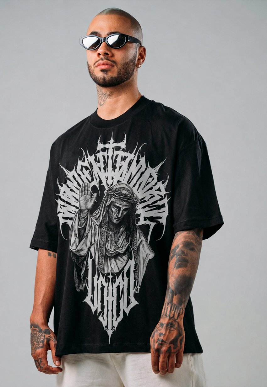 CREWZT Unholy Graphic Tee — Black