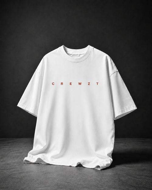 CREWZT Classic Drop-Shoulder T-shirt — White