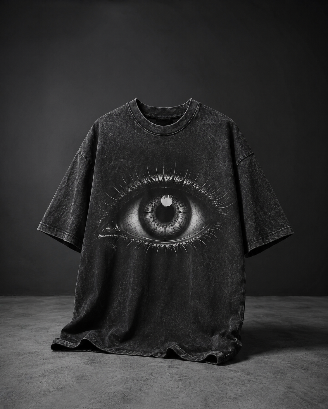 CREWZT Signature Oversized Tee – Midnight Black