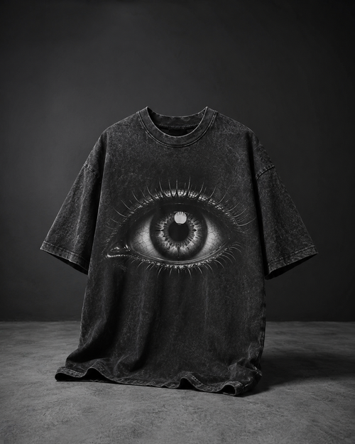 CREWZT Signature Oversized Tee – Midnight Black