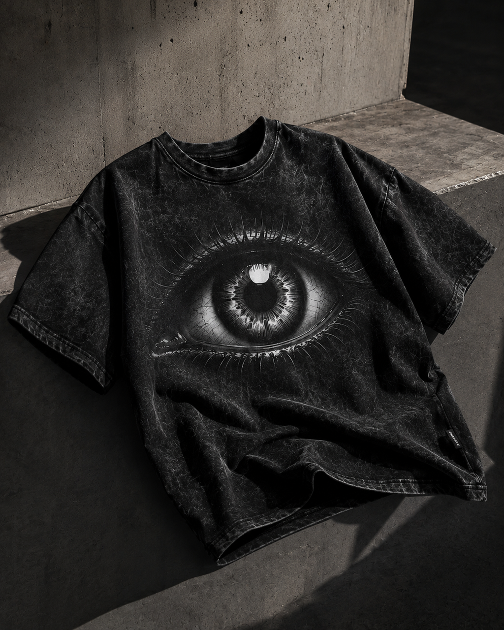 CREWZT Signature Oversized Tee – Midnight Black