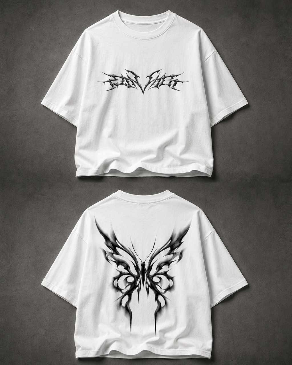 CREWZT Classic Drop-Shoulder T shirt — White