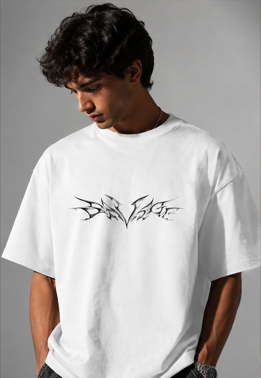 CREWZT Classic Drop-Shoulder T shirt — White